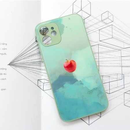 Ốp iphone cường lực loang màu các dòng 7/7plus/8/8plus/x/xr/xs/11/12/13/pro/max/plus/promax [Tomax Shop]