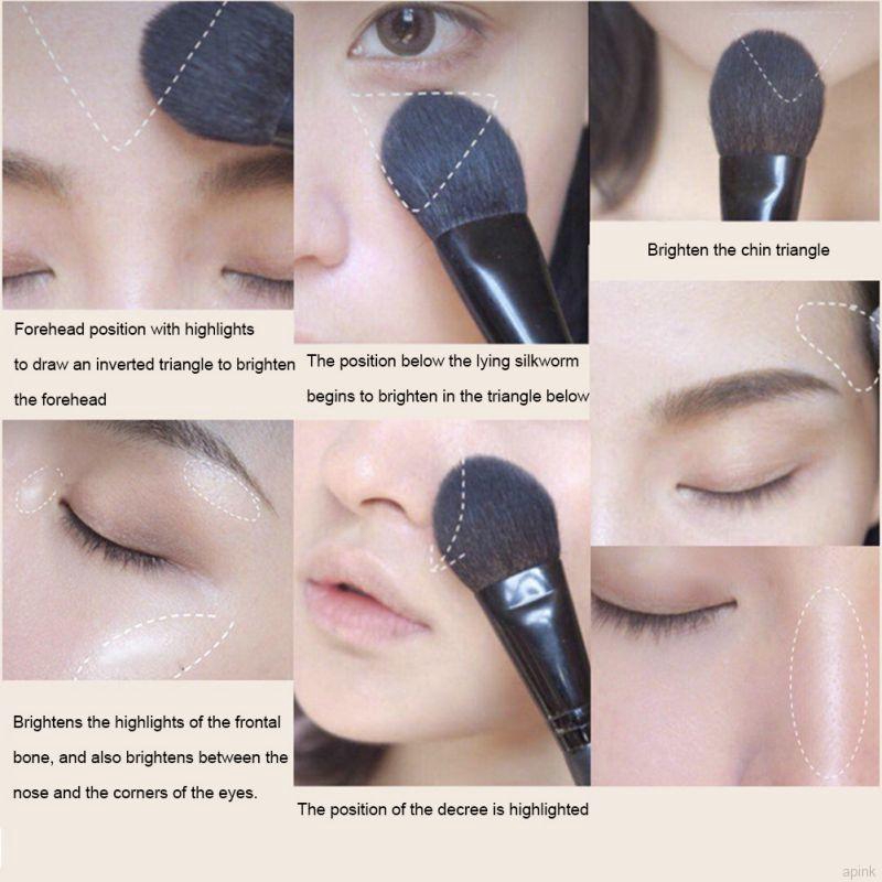 Bảng phấn trang điểm bắt sáng tạo khối 3 màu tiện lợi