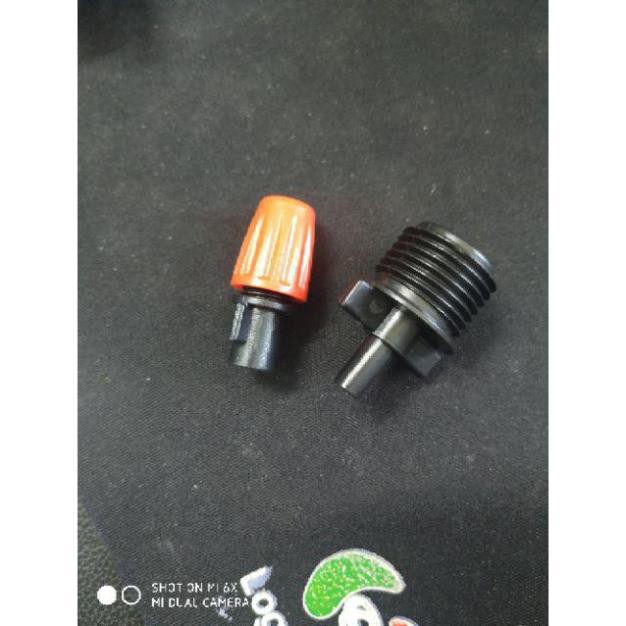 Béc phun sương màu cam và ren 21mm ( nhựa cao cấp) đầu phun không bị tắc, điều chỉnh được lượng nước phun - HV Store 434
