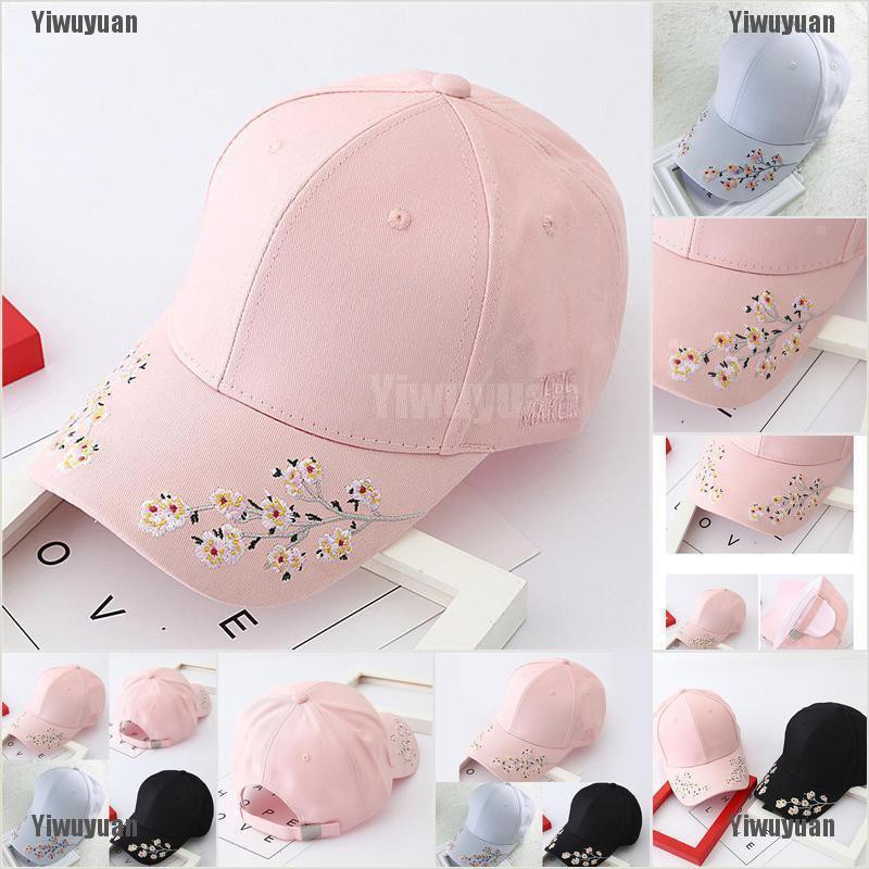 Mũ Lưỡi Trai Thêu Hình Hoa Đào Thời Trang