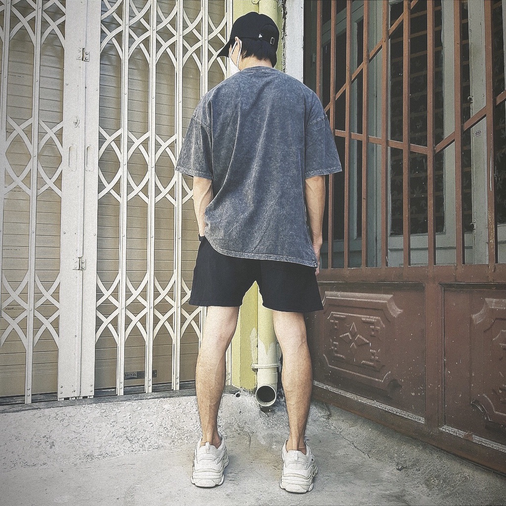 Áo thun wash tay lỡ DATINO phông unisex chất liệu 100% Cotton form rộng tie dye acid wash