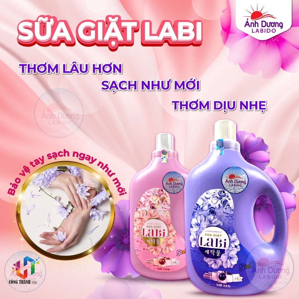 NƯỚC GIẶT LABI 3,6L CÔNG NGHỆ HÀN QUỐC SIÊU THƠM VÀ MỀM VẢI