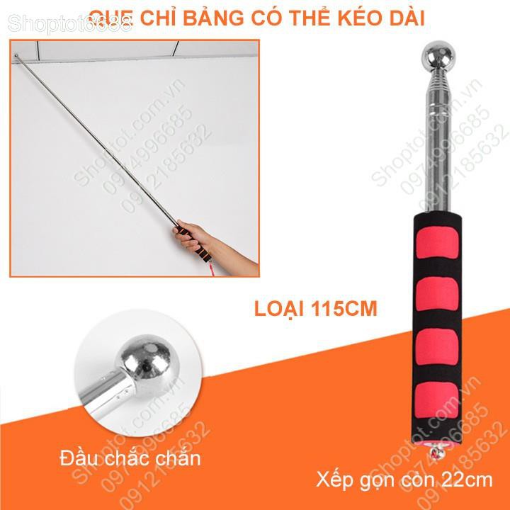 Que chỉ bảng kéo dài cầm tay dùng dạy học, thuyết trình, màu có nhiều kích cỡ cho khách lựa chọn