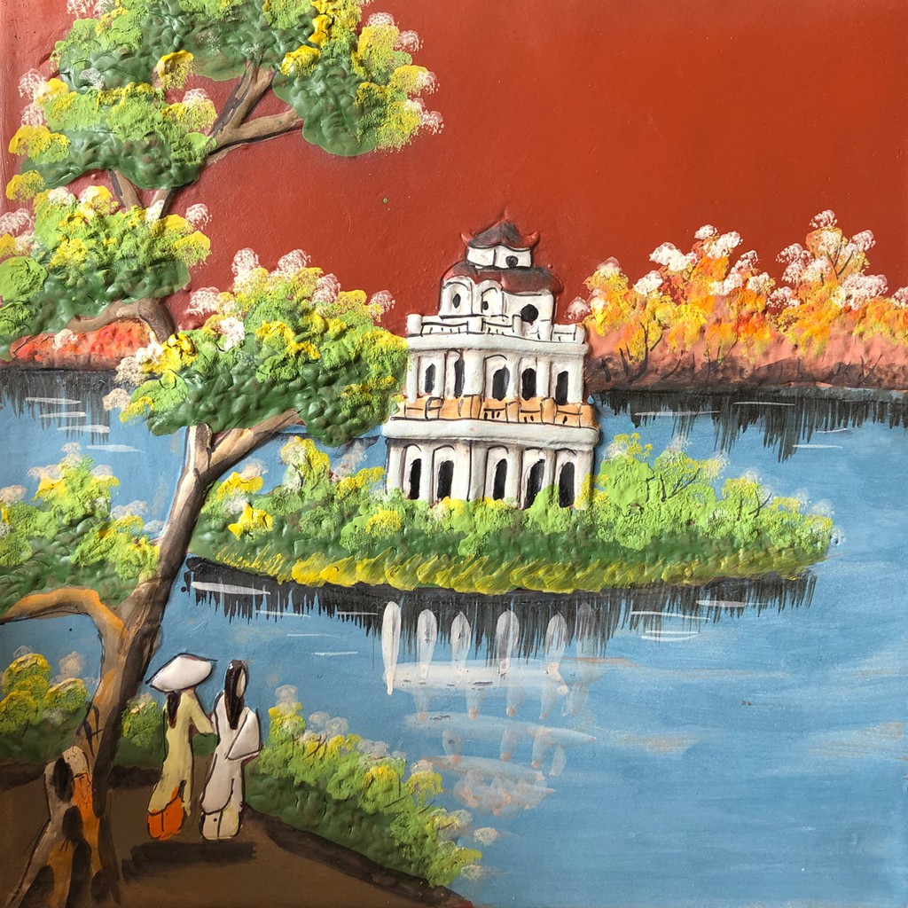 Tranh Gốm Bát Tràng 48 x 48cm