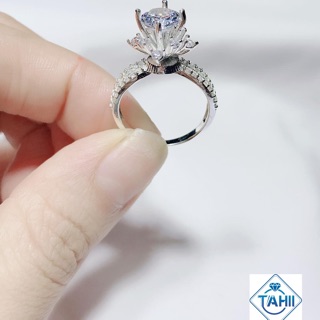 Nhẫn nữ đá cao, nhẫn bạc ta hàng đẹp, sz 1,7 cm