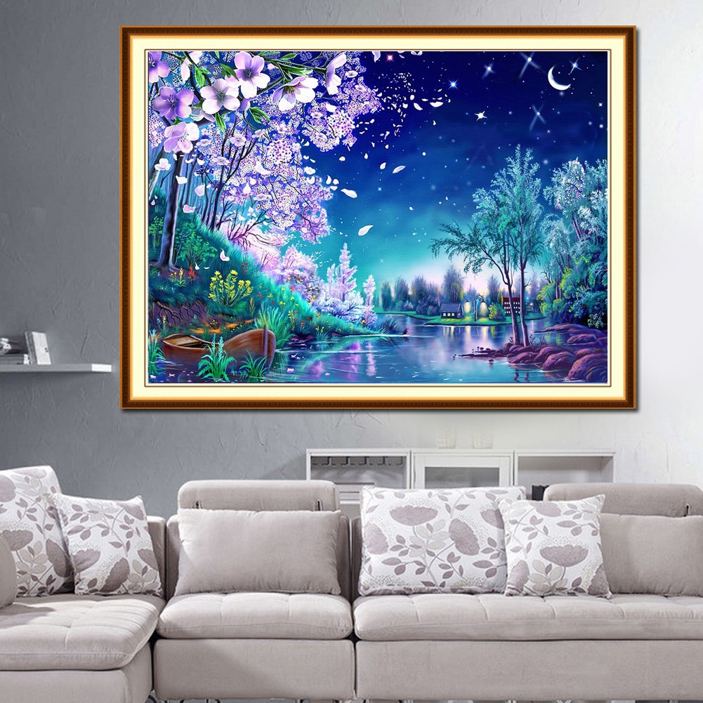 Tranh thêu đính đá 5D họa tiết FANTACY WONDERLAND độc đáo | BigBuy360 - bigbuy360.vn