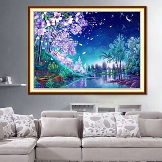 Tranh thêu đính đá 5D họa tiết FANTACY WONDERLAND độc đáo