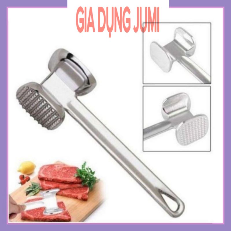 Búa Đập Thịt Tỏi Inox 2 Đầu Tiện Lợi (Cỡ Trung + Cỡ Đại)