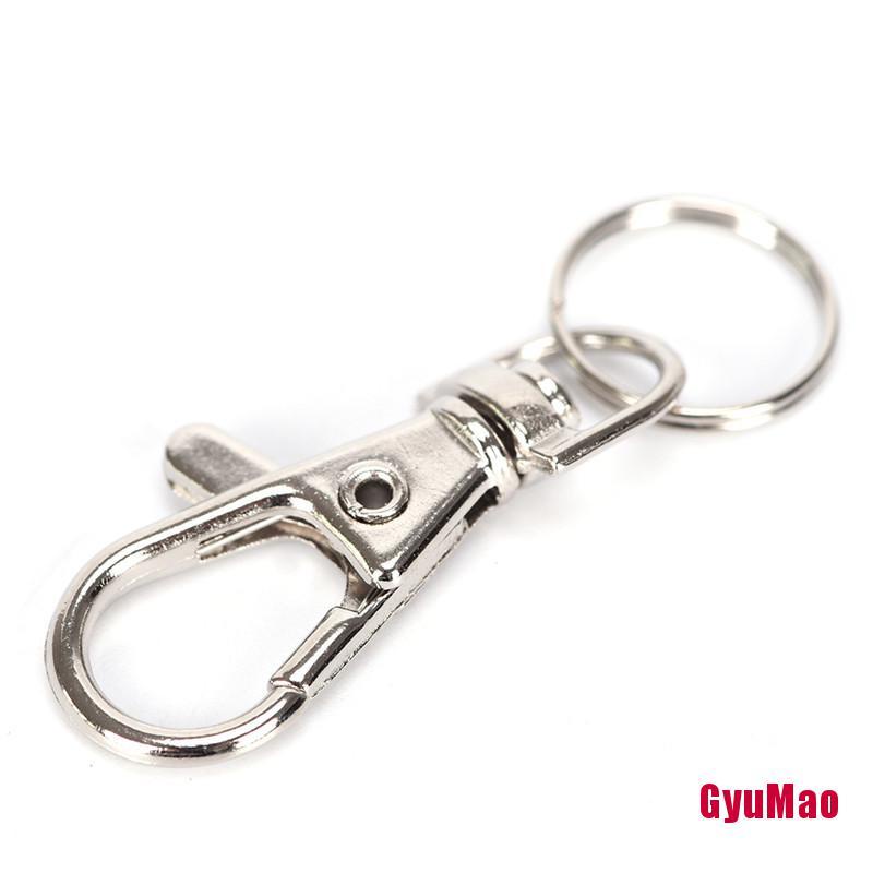 Set 10 Móc Khóa Dạng Kẹp Màu Bạc Tiện Dụng