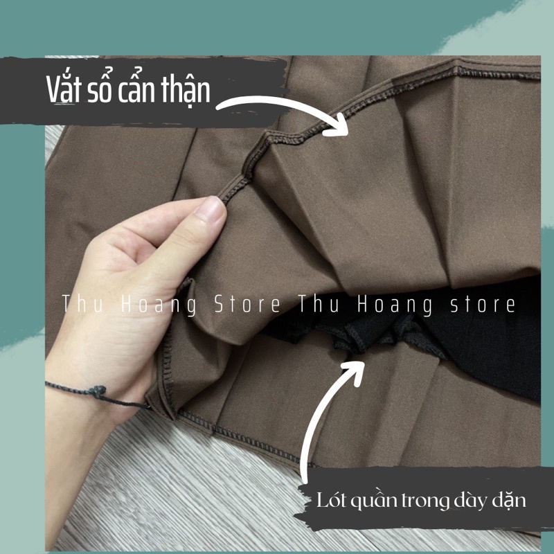 [ Hàng QC Chất đẹp]Chân váy tennis ngắn xếp ly thời trang nữ Hàn Quốc cực hot(4 size XS  S M L)nâu đen trắng xám | BigBuy360 - bigbuy360.vn