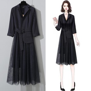 🌸hàng order🌸 váy cổ vest bigsize phối chân váy công chúa thắt đai eo sang trọng🌸hàng quảng châu
