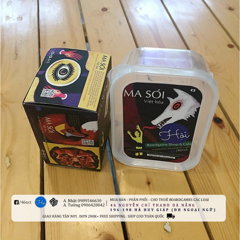 Ma Sói việt hóa mở rộng 120 lá Board Game