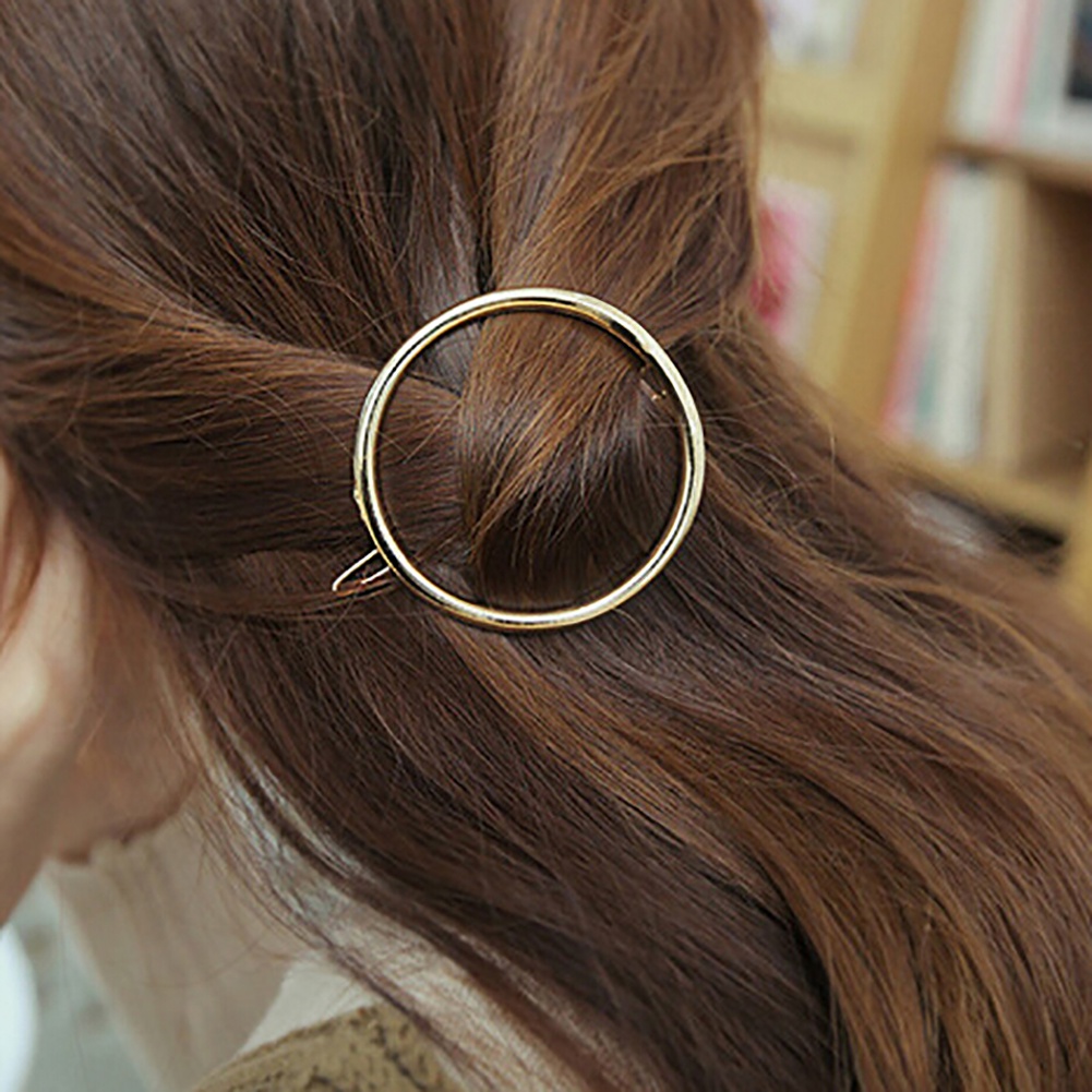 Kẹp tóc kim loại nhiều hình dạng thời trang cho nữ