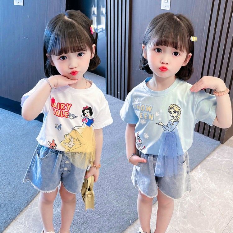 Thời Trang Trẻ Em Áo Thun Tay Ngắn Áo Bé Gái Áo Thun