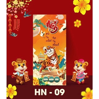 set 6 tờ lì xì in lụa size lớn nhất đựng vừa tờ 500