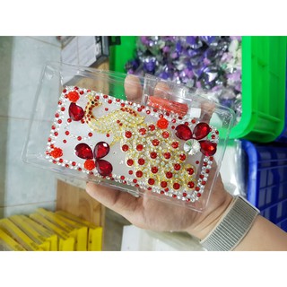 [IB DÒNG ĐT]ốp lưng handmade đính đá Công đá đỏ