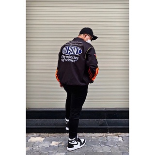 Áo khoác varsity racing Lửa