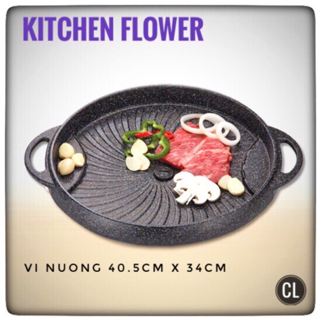 Vỉ nướng trên bếp Kitchen Flower 1160 - Hàng nhập khẩu