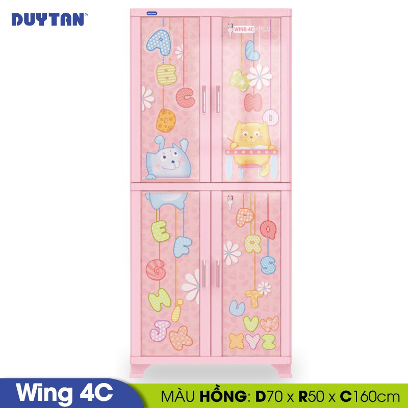 Tủ Nhựa Duy Tân Wing 4C 4 Cửa 723 (Nhiều Màu)