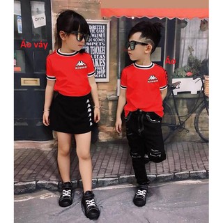 Set quần áo bé trai, bé gái thể thao mạnh mẽ, năng động (Màu đỏ) - Quần áo trẻ em - Socnaukids.