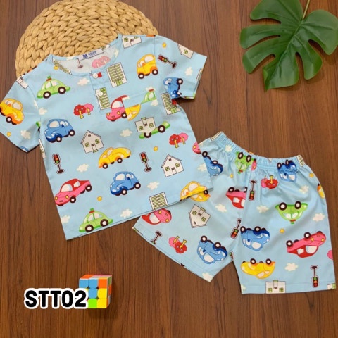 Bộ đồ tole lanh bé trai 1 đến 10 tuổi Bộ Pijama cho bé trai mặc nhà, đi học - STT