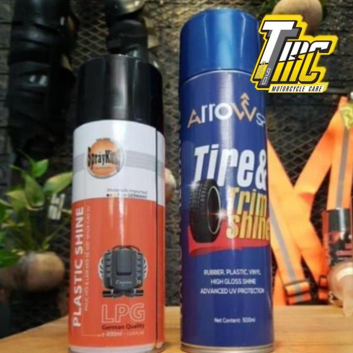 Làm đen nhựa nhám Spray King, làm bóng lốp Spray king - phục hồi nhựa nhám Arrowsp