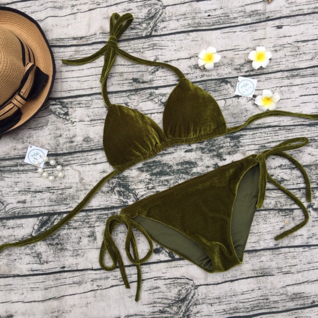 Bikini nhung - 2 mảnh basic siêu sexy | BigBuy360 - bigbuy360.vn