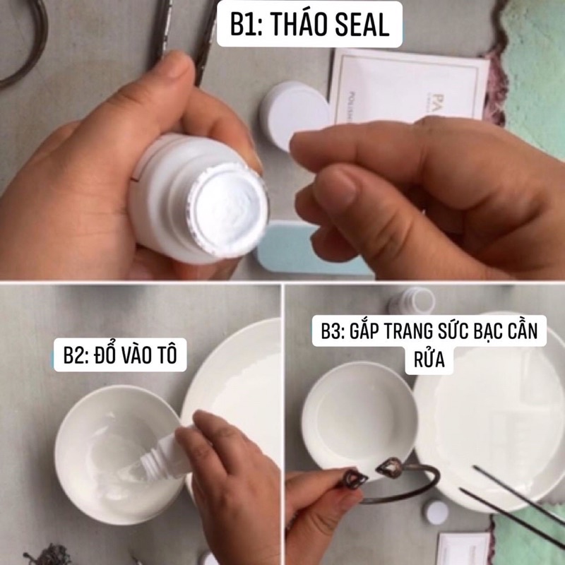 Nước rửa trang sức Bạc siêu sạch - Tiệm Bạc Hana