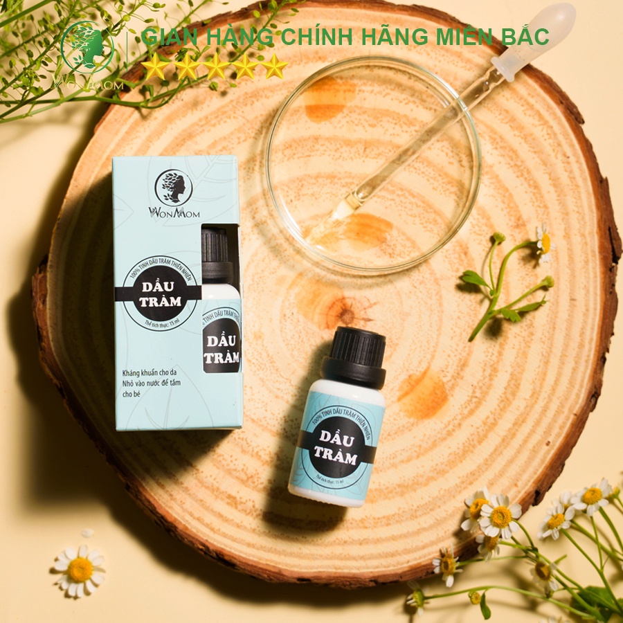 [ Giảm 35K - Đơn 339K ] Dầu tràm tinh chất ngừa ho, cảm, chống muỗi Wonmom 15ml ( An toàn cho trẻ sơ sinh )