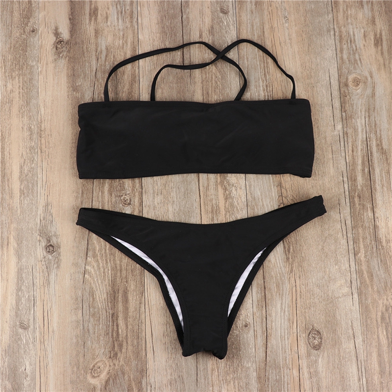 Áo bơi + quần bơi màu trơn quyến rũ cho nữ | BigBuy360 - bigbuy360.vn