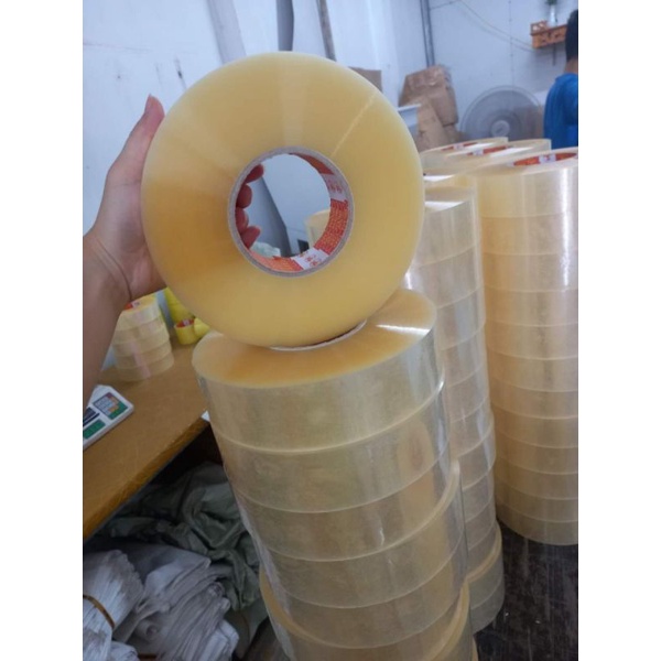 [ sale sốc] băng keo đóng hàng 1kg/ cuộn siêu dày siêu dai lõi mỏng