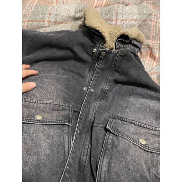 Bomber Jean Quảng Châu lót lông ấm ảnh thật chất đẹp