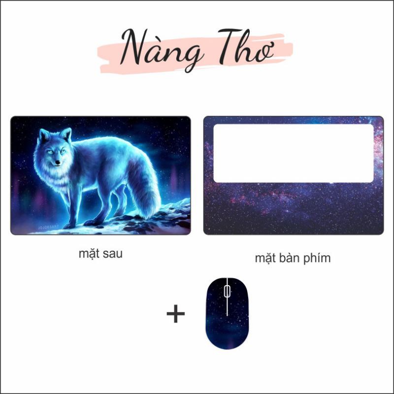 Decal dán laptop 3D siêu CUTE_ nàng thơ