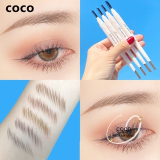 Bao bì bằng đá cẩm thạch, chì kẻ mày hai đầu, đầu mảnh, không thấm nước và không dễ phai màu, trang điểm lông mày hoang dã và mỏng manh