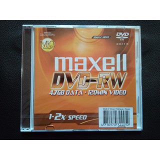 Đĩa trắng Maxell DVD-RW 4.7GB Data - 120 min video - Speed 1 - 2x