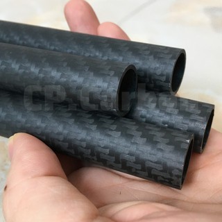 Ống carbon 3K rỗng dài 1 mét đường kính ngoài 17mm, đường kính trong 14mm