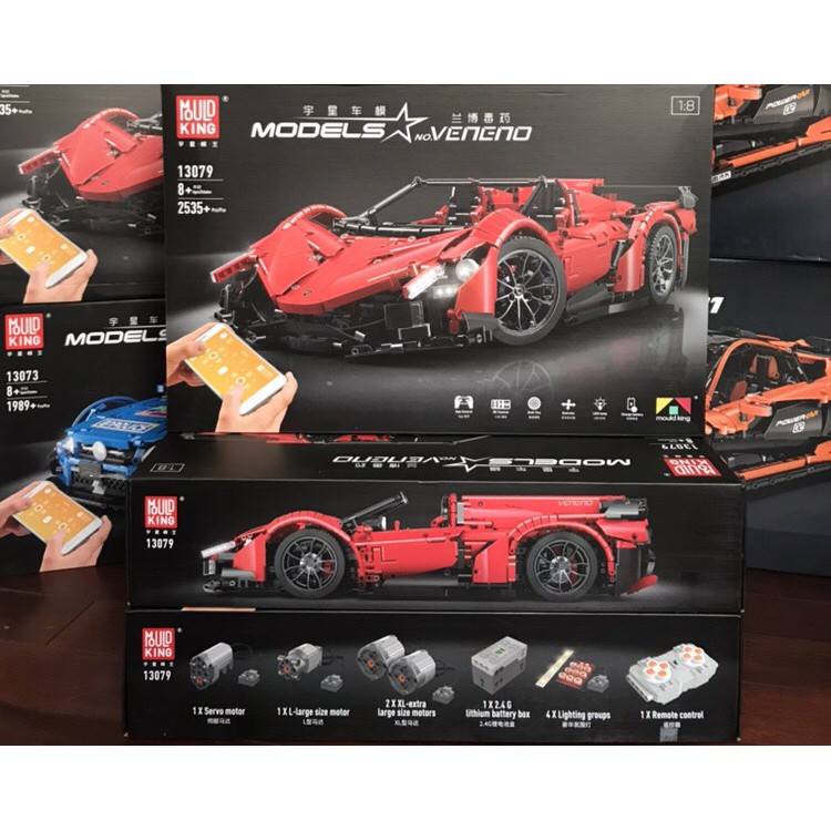 Xe lắp ráp kiểu lego Technic Veneno- điều khiển từ xa Mould King 13079