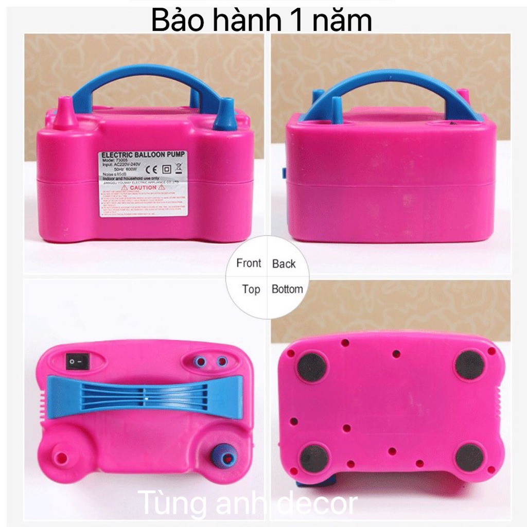Máy Bơm Bóng Bay Bằng Điện 2 Vòi Màu Hồng MB01
