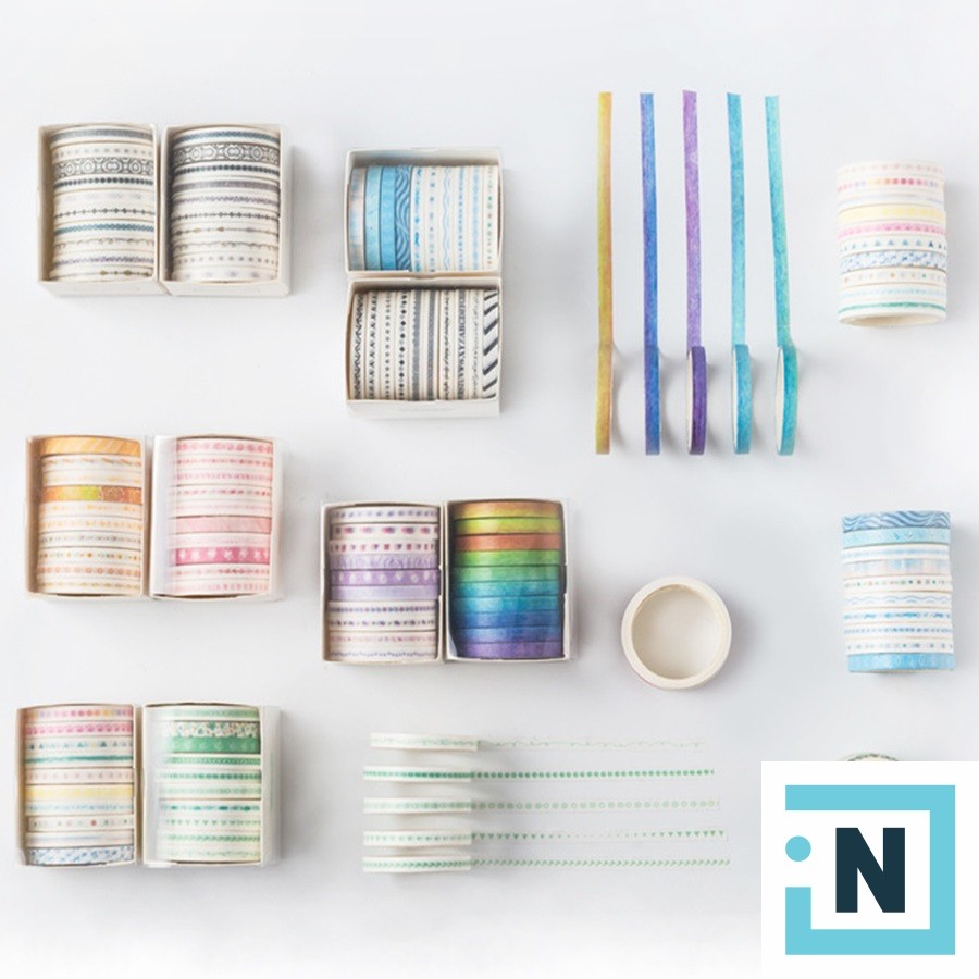 [Giá Sỉ Từ 3 Set] Set 10 Cuộn Washi Tape K195 Bốn Mùa Xinh Xắn