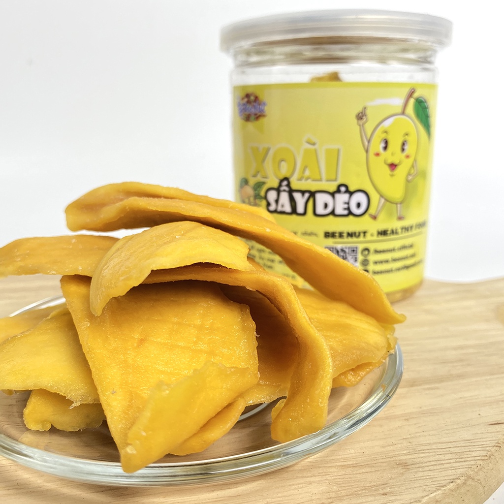 Xoài sấy dẻo thơm ngon chuẩn xuất khẩu, trái sây sấy dẻo Đồ ăn vặt Healthy BeeNut