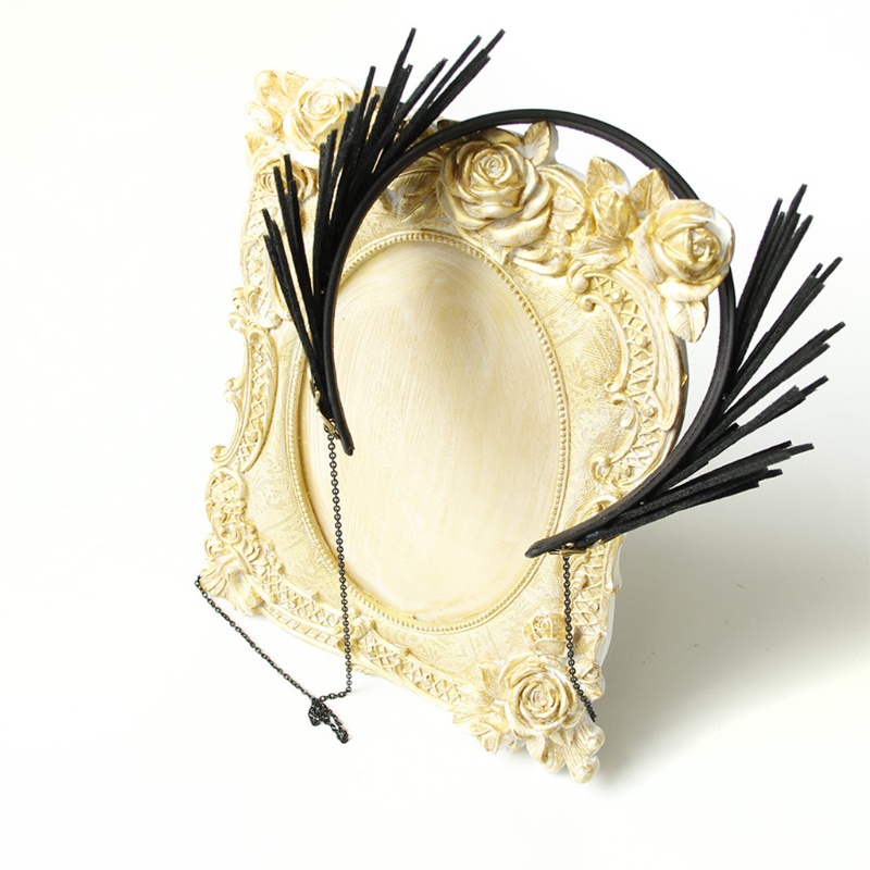 Băng Đô Cài Tóc Hình Đôi Cánh Tua Rua Phong Cách Gothic Thời Trang