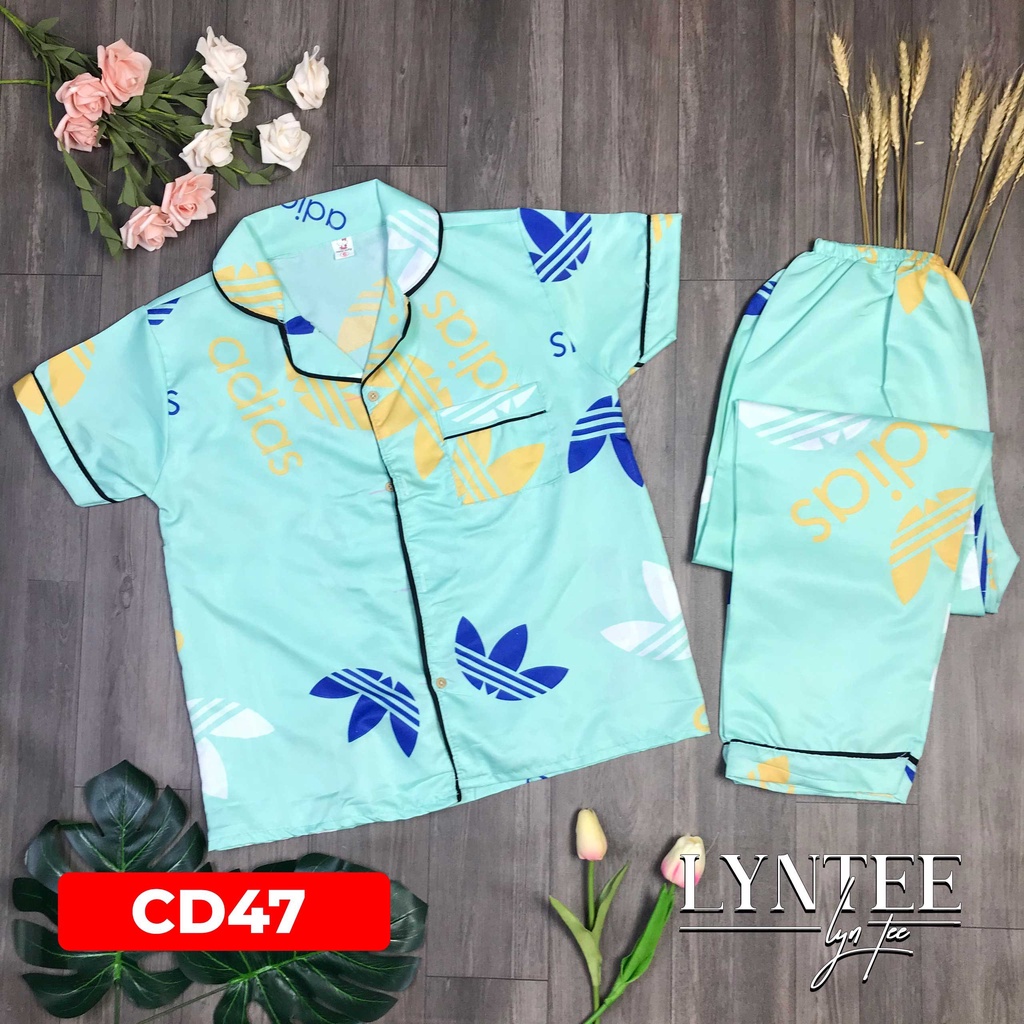 PIJAMA CỘC DÀI kate thái bộ mặc nhà mềm mại dễ thương