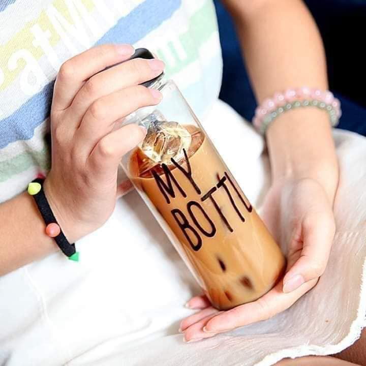 Bình thủy tinh nắp màu MY BOTTLE 450ml