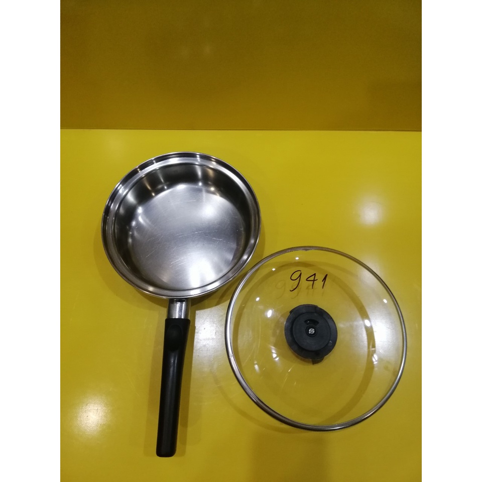 Chảo inox Cladex nội địa Nhật, size 22cm, cao 6cm (mã 941), Dùng được bếp từ