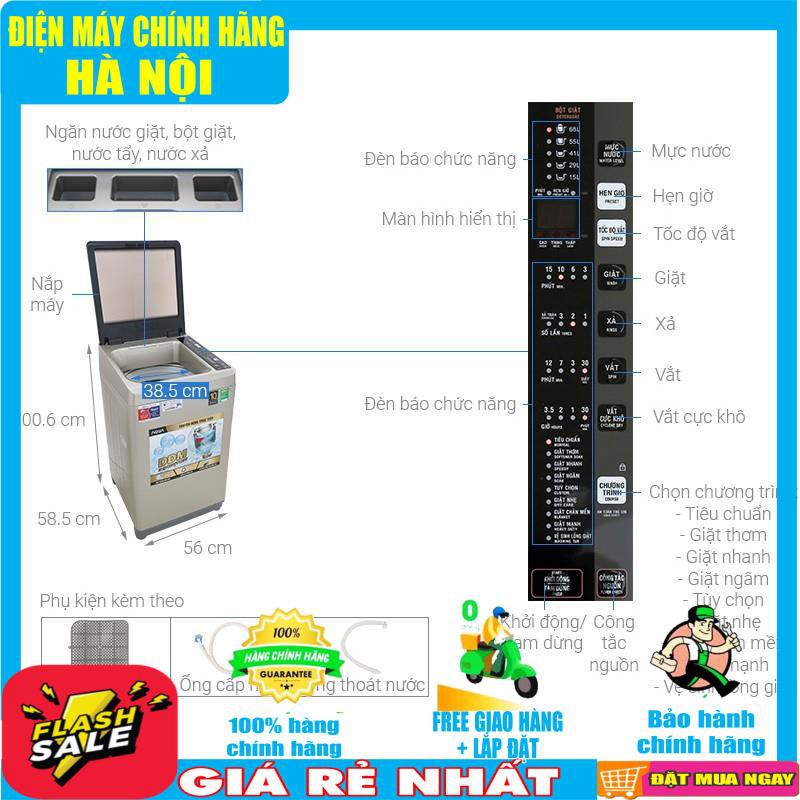 Máy giặt Aqua cửa trên 9kg ( bạc ) AQW-D90CT.S