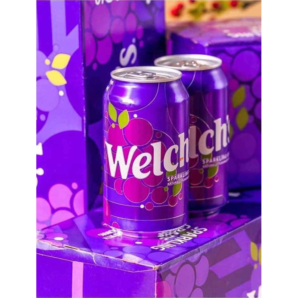 Nước ngọt Soda Welch's Nho Mỹ lon 355ml