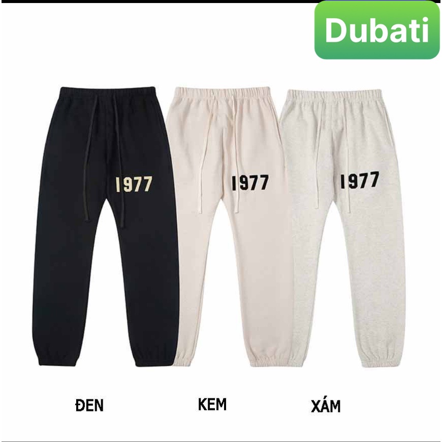 QUẦN JOGGER NAM NỮ UNISEX CHẤT NỈ DÀY DA CÁ ỐNG SUÔNG RỘNG 1977 PHONG CÁCH HOT TREND 2022 - DUBATI FASHION