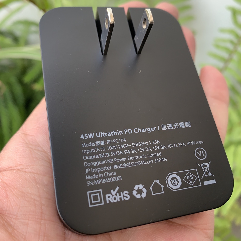 Củ sạc nhanh RAVPOWER RP-PC104 PD 45W GaNFast