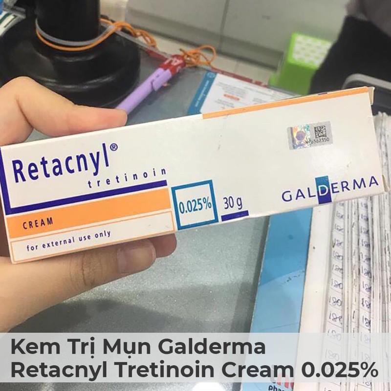 [Mã COS0303 giảm] [Auth-Date mới] Tretinoin Retacnyl 0.025% - Retacnyl tretinoin 0.05% - kem hỗ trợ giảm mụn