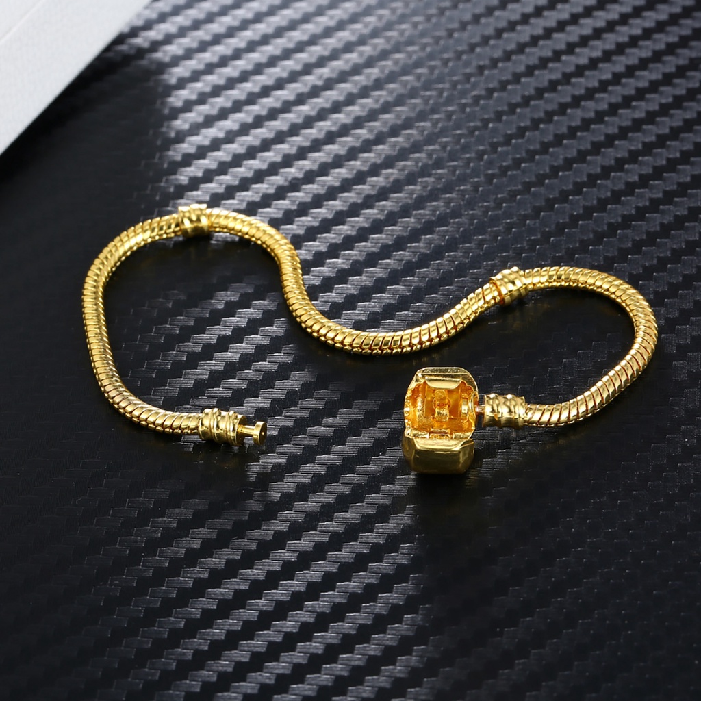 Vòng tay mạ bạc dạng dây xích phong cách độc đáo